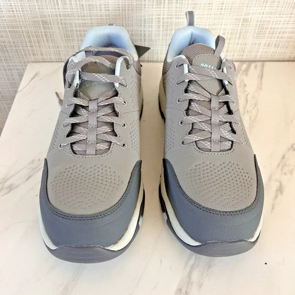 Women's Skechers Trego Carbon Nano Toe Work Shoes Size 7W 108166 Gray Aqua